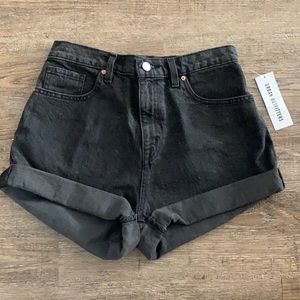 High waisted black shorts